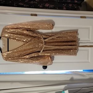 Sparkly rose gold dress